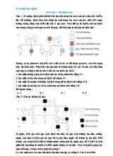 30 Câu vận dụng cao di truyền học người - Sinh học Lớp 12
